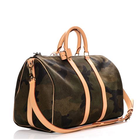 lv supreme keepall 45|LOUIS VUITTON X SUPREME Monogram Camouflage Keepall .